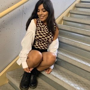 Checkerboard top from goldn daze , size medium !